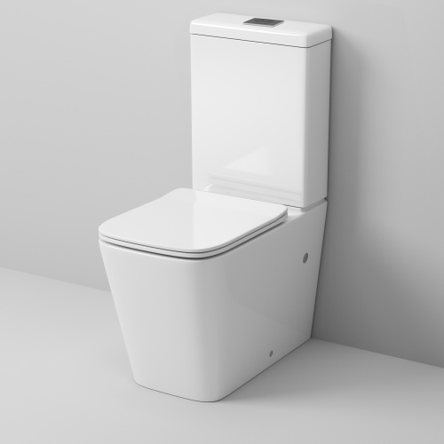 Унитаз напольный с бачком Grossman Санфаянс GR-4445S белый глянцевый с сиденьем микролифт безободковый каскадный смыв - фото 2