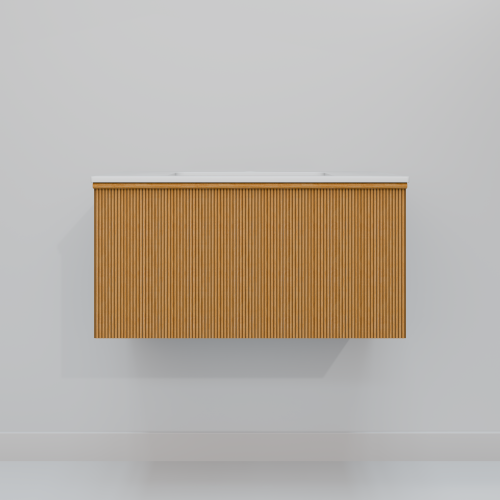 Тумба с раковиной Art Decco Andy (Энди) AAN08W11S200 80x45x40 подвесная цвет белый дуб - фото 4