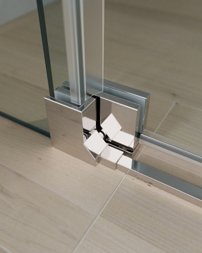 Душевая дверь Cezares SLIDER SLIDER-B-1-90/100-C-Cr 90х195 стекло прозрачное профиль хром глянцевый - фото 3