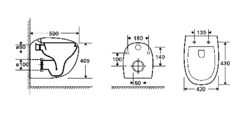 Унитаз подвесной WeltWasser 10000003809 белый глянцевый с сиденьем микролифт безободковый душевой смыв - фото 4