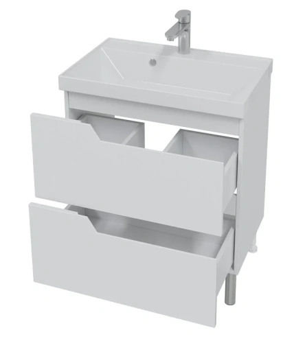Тумба под раковину СанТа Антарес 700517 69х44х65 напольная цвет белый - фото 3