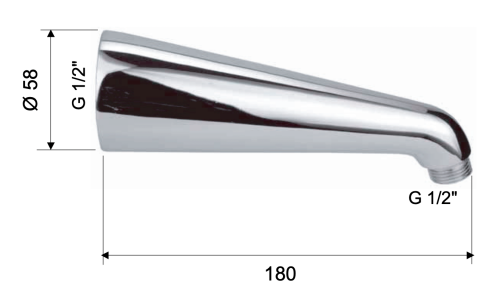 Кронштейн для верхнего душа 18 см Remer 34620 хром - фото 2