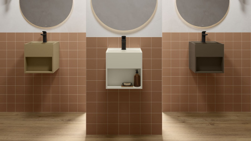 Раковина из искусственного камня Zenon Titan 4000.000.000.000.39678 30х30 подвесная цвет белый матовый - фото 4