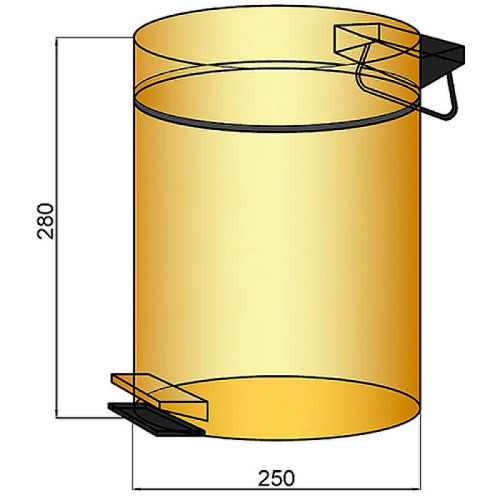 Ведро мусорное педальное Boheme 10426-SGM - фото 2