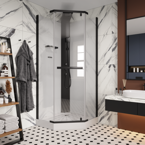 Душевая кабина Cerutti SPA CHIKA901B 90х90 трапеция без крыши ориентация универсальная - фото 4