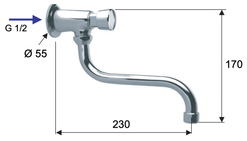 Кран порционный для раковины Remer Tempor TE53 - фото 2