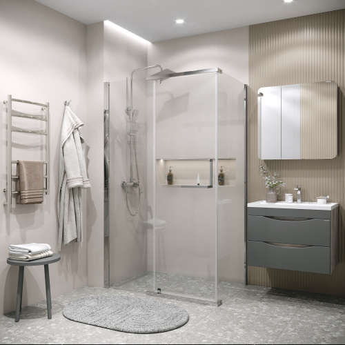 Душевой уголок Grossman Pragma 120.K33.03.1290.10.00 120х90 стекло прозрачное профиль хром глянцевый без поддона - фото 2