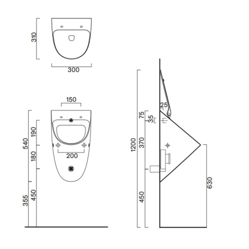 Писсуар Catalano Comfort 932541001 подвесной белый - фото 2