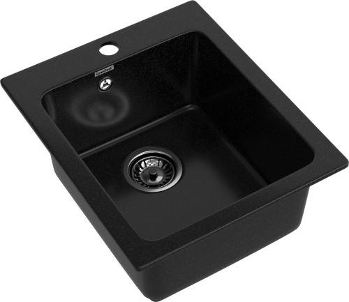 Кухонная мойка Granfest Praktik P-505 черный 43х51 цвет черный поверхность матовая - фото 2
