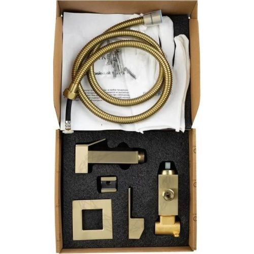 Гигиенический душ со смесителем Filarete Fing FL101MG золото матовое - фото 4