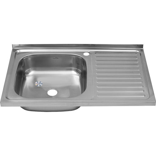 Кухонная мойка Melana 076 ta L (*20) 80х50 цвет хром поверхность Матовая - фото 2