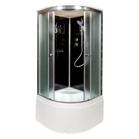 Душевая кабина AvaCan B10SBLACK 100х100 четверть круга с крышей ориентация универсальная