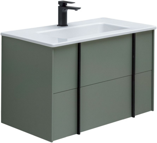 Тумба под раковину Allen Brau Reality 1.32005.CGM 80х46х50 подвесная цвет зеленый/серый