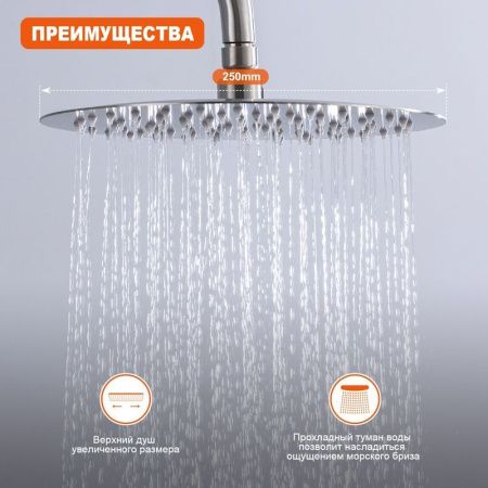 Душевая стойка ProHanss P31.24.05 настенная цвет серый
