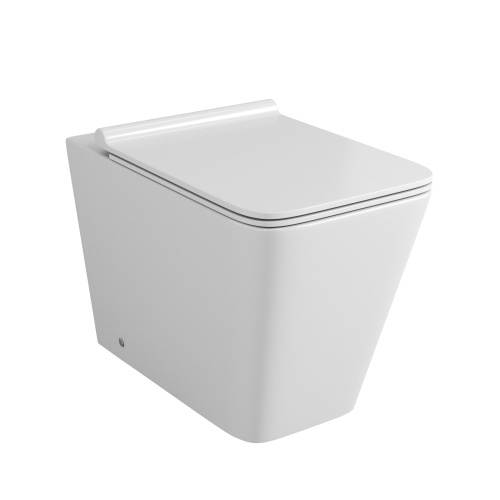 Унитаз приставной Grossman Санфаянс GR-PR4414S белый глянцевый с сиденьем микролифт безободковый каскадный смыв