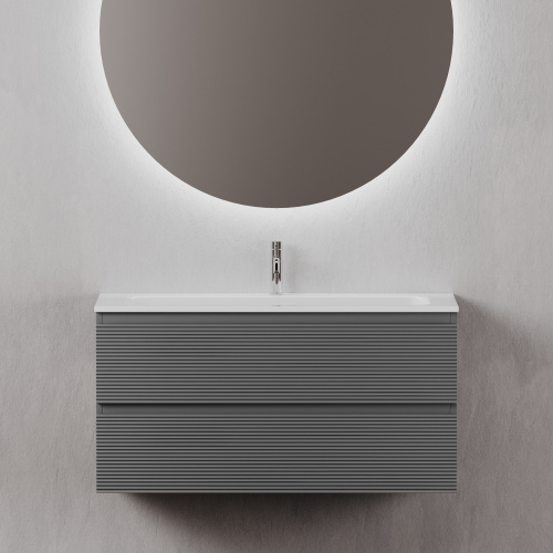 Тумба под раковину Sancos FOLK FL100GS 100х45х50 подвесная цвет серый - фото 4