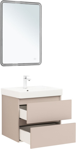 Тумба под раковину Aquanet Вега 2.0 00337941 58х47х50 подвесная цвет бежевый - фото 4