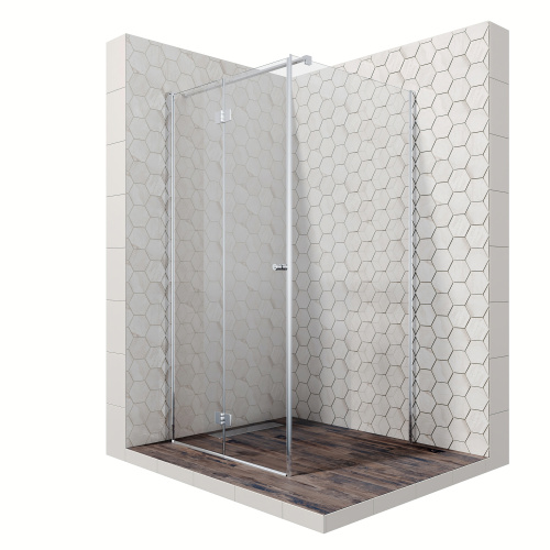 Душевой уголок Ambassador Diamond 12011105L 90х90 стекло прозрачное профиль хром глянцевый без поддона - фото 2