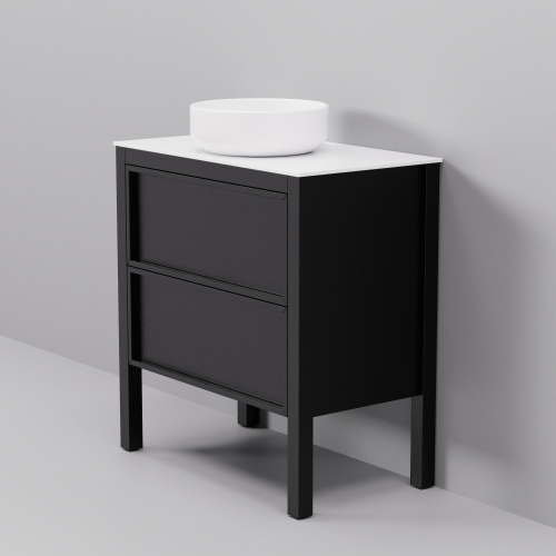 Тумба с раковиной Art Decco Elisa (Элиса) AES08F78S300 80x45x85 напольная цвет черный дуб - фото 3