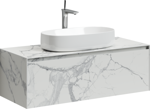 Тумба под раковину Sancos Stone ST120SV 120х50х40 подвесная цвет белый - фото 2