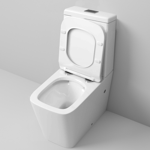 Унитаз напольный с бачком Grossman Санфаянс GR-4445S белый глянцевый с сиденьем микролифт безободковый каскадный смыв - фото 4