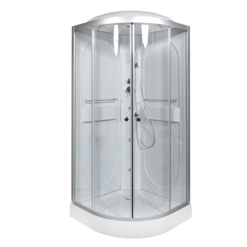 Душевая кабина AvaCan L608GM+EL 80х80 четверть круга с крышей ориентация универсальная - фото 2