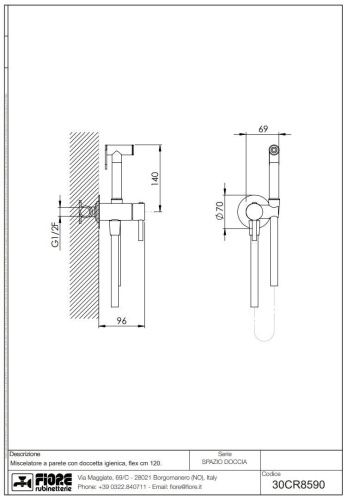 Гигиенический душ со смесителем Fiore Shower 30NN8590 цвет черный матовый - фото 2