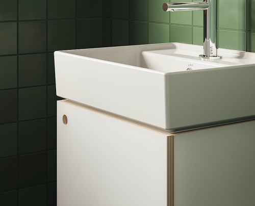 Раковина из сантехнического фарфора Vitra ArchiPlan 7401B003-0001 60х38 подвесная цвет белый 1 отверстие под смеситель - фото 2