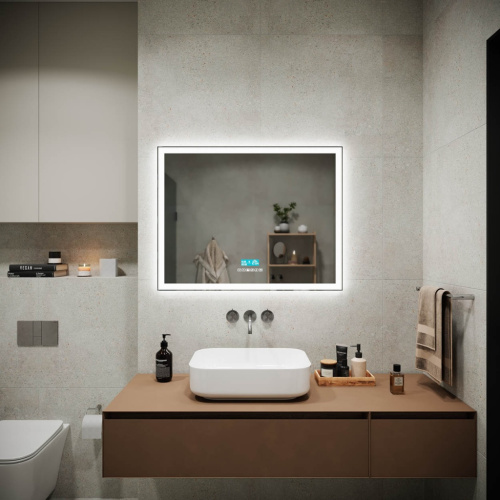 Зеркало в ванную Sancos City 2.0 CI2.900 90х70 цвет белый - фото 3