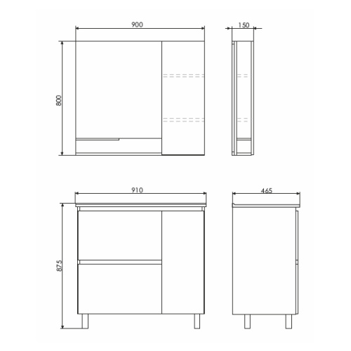 Зеркало-шкаф Comforty Верона 00004136714CF 90х15х80 подвесной цвет дуб белый - фото 2