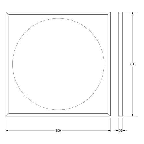 Зеркало в ванную Defesto ECLIPSE DF 2238R 80х80 цвет белый - фото 2