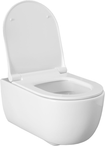 Чаша унитаза подвесная Allen Brau Priority 4.31001.20 цвет белый без сиденья безободковая каскадный смыв - фото 5