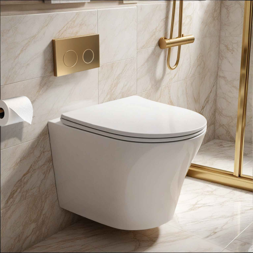 Унитаз подвесной Cerutti SPA CT7837 белый с сиденьем микролифт безободковый каскадный смыв