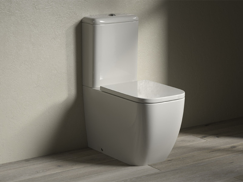 Чаша унитаза напольная Hatria BIANCA Y7AE01 цвет белый без сиденья душевой смыв - фото 2