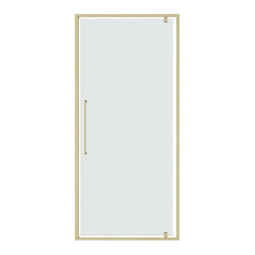Душевая дверь Niagara Nova NG-45-10ASG 100х195 стекло прозрачное профиль золото брашированное - фото 2