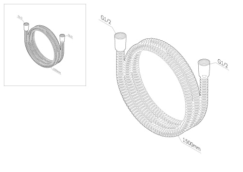 Шланг для душа Am.Pm F0415300 хром - фото 4