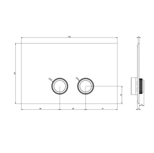 Клавиша смыва механическая Gessi Venti20 54651#713 цвет латунь - фото 2