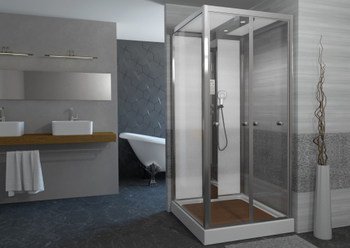 Душевая кабина AvaCan Z111MTSTEAM 100х100 квадратная с крышей ориентация универсальная - фото 2