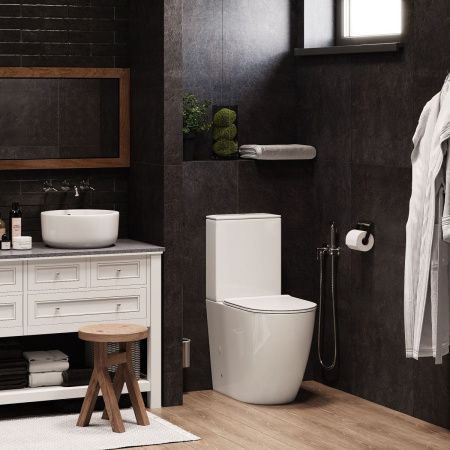 Унитаз напольный с бачком Cerutti SPA CT8709 белый с сиденьем микролифт безободковый каскадный смыв
