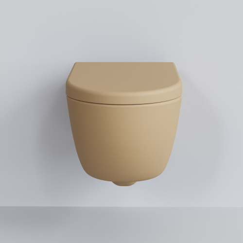 Чаша унитаза подвесная Ambassador Abner 103T20501R цвет темно-бежевый матовый без сиденья - фото 2