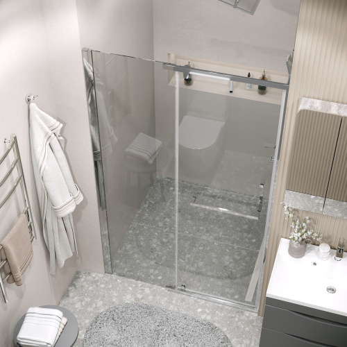 Душевая дверь Grossman Pragma 100.K33.03.120.10.00 120х195 стекло прозрачное профиль хром глянцевый - фото 5