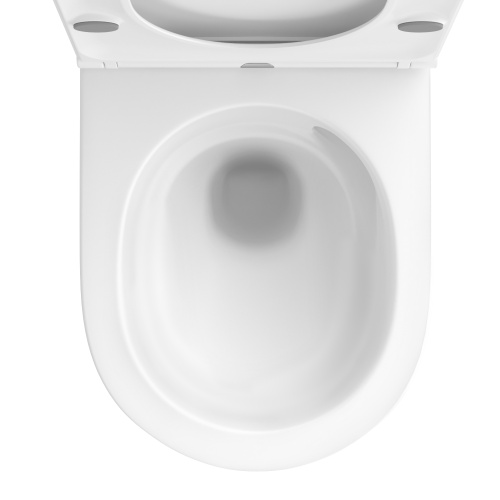 Унитаз подвесной Wellsee Croquis 182611001 белый глянцевый с сиденьем микролифт безободковый смыв торнадо - фото 3
