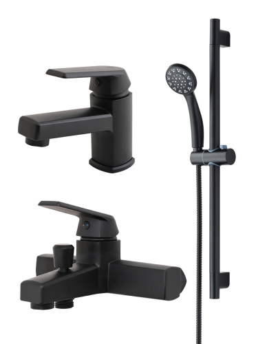 Душевой набор OneLife  P02-511b настенный  черный - фото 2