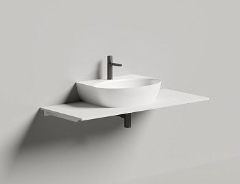 Раковина из искусственного камня S-Sense Salini ALDA 140312G 60х50 накладная цвет белый 1 отверстие под смеситель