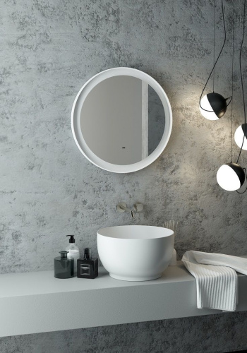 Зеркало в ванную Art&Max NAPOLI AM-Nap-600-DS-F-White 60х60 цвет белый матовый - фото 2