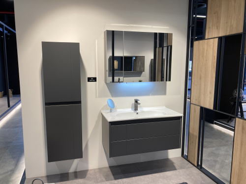 Тумба с раковиной Orka Likya 5002491 80х50х46 цвет антрацит матовый - фото 4