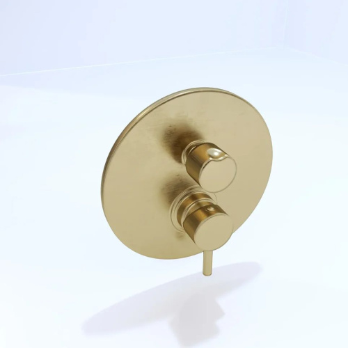 Смеситель для ванны с душем Paffoni Light LIG018HGSP встраиваемый в стену золото - фото 2