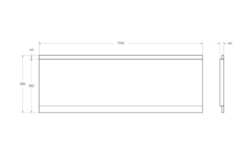 Фронтальная панель для ванны Cezares EMP-170-F-SCR-W37 - фото 2