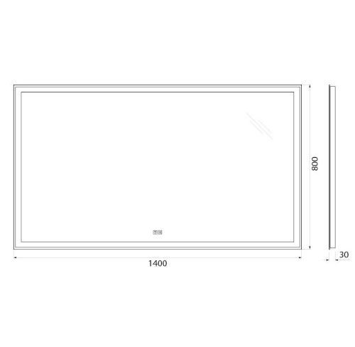 Зеркало с подсветкой и антизапотеванием BelBagno SPC-GRT-1400-800-LED-TCH-WARM 140х80 подвесное - фото 5