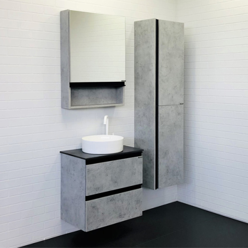 Тумба с раковиной Comforty Эдинбург 00-00005701CF 60х40х71 подвесная цвет бетон светлый - фото 5